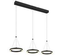 Luminosa Lighting Luminosa Grenvix Triple Ring Pendant Ceiling Light Matt Black 3X Led 3000K
