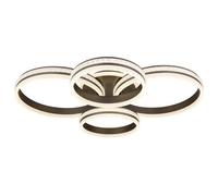 Luminosa Lighting Luminosa Grouni Integrated Led Semi Flush Ceiling Light Titanium Color Brushed 4X Led Dimmable 2700-6000K Remote Control