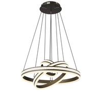 Luminosa Lighting Luminosa Grouni Pendant Ceiling Light Titanium Color Brushed 3X Led Dimmable 2700-6000K Remote Control