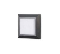 Grove LED Outdoor Square Wall Light Black Grey IP65 Netlighting Grey One Size