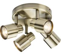 Luminosa Lighting Luminosa Gu10 Quad Spotlight - Antique Brass 230V Ip20 50W