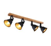 Luminosa Lighting Luminosa Günther Ceiling Spotlight Bar Brown 4X E27