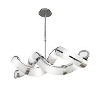 Luminosa Lighting Luminosa Guss Rectangular Telescopic Gu10 8 Light L1/sgu10 Twisted, Polished Chrome/white Acrylic, Cfl Lamps Included