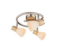 Luminosa Lighting Luminosa Gylfi Ceiling Spotlight Clusters Nickel Matt Opal Glass Shade 3X E14