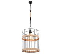 Luminosa Lighting Luminosa Halia 35Cm Wire Frame Pendant Ceiling Light Matt Black 1X E27