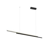 Luminosa Lighting Luminosa Halo Modern 150Cm Bar Pendant Ceiling Light Black 1100Lm White Shade