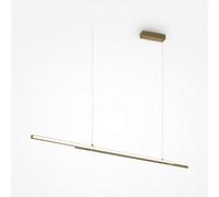 Luminosa Lighting Luminosa Halo Modern 150Cm Bar Pendant Ceiling Light Dimmable Brass 4000K 2200Lm White Shade