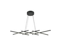 Luminosa Lighting Luminosa Halo Modern Decorative Bar Pendant Ceiling Light Black 800Lm White Shade