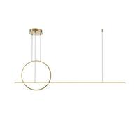 Luminosa Lighting Luminosa Halo Ring Modern 143Cm Bar Pendant Ceiling Light Brass 2100Lm White Shade