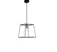 Luminosa Lighting Luminosa Harlem Wire Frame Pendant Ceiling Light Black 25X25X20.5Cm