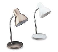 Firstlight Harvard E27 1 x 60 Watt Brushed Steel Table Lamp