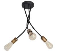 Luminosa Lighting Luminosa Harvard Multi Arm Semi Flush Ceiling Light Black, Patina 36Cm