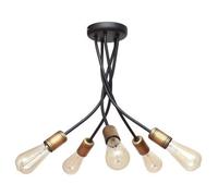 Luminosa Lighting Luminosa Harvard Multi Arm Semi Flush Ceiling Light Black, Patina 40Cm