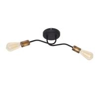 Luminosa Lighting Luminosa Harvard Multi Arm Semi Flush Ceiling Light Black, Patina 48Cm