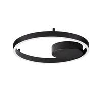 Luminosa Lighting Luminosa Hedra 40Cm Integrated Led Semi Flush Ceiling Light Sandy Black Triac Dimmable Led 40W 3369Lm 3000K