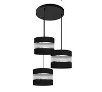 Luminosa Lighting Luminosa Helen Cluster Pendant Ceiling Light Black, Silver 35Cm