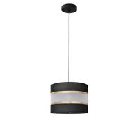 Helen Cylindrical Pendant Ceiling Light Black Gold 20cm Netlighting Black One Size
