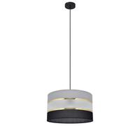 Netlighting Helen Cylindrical Pendant Ceiling Light Black, Gold, Grey 35cm