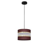 Helen Cylindrical Pendant Ceiling Light Brown Gold Black 20cm Netlighting Brown One Size