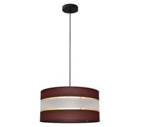 Helen Cylindrical Pendant Ceiling Light Brown Gold Black 40cm Netlighting Brown One Size