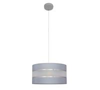Helen Cylindrical Pendant Ceiling Light Grey Silver 35cm Netlighting Grey One Size