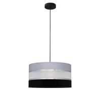 Helen Cylindrical Pendant Ceiling Light Grey Silver Black 40cm Netlighting Grey One Size