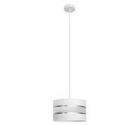 Helen Cylindrical Pendant Ceiling Light White Silver 25cm Netlighting White One Size