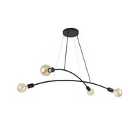 Luminosa Lighting Luminosa Helix Multi Arm Pendant Ceiling Light Black 4Xe27