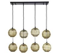 Luminosa Lighting Luminosa Hermi Ii Cluster Pendant Ceiling Light Antique Brass 8X E27