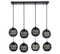 Luminosa Lighting Luminosa Hermi Ii Cluster Pendant Ceiling Light Matt Black 8X E27