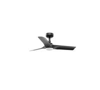 Luminosa Lighting Luminosa Hey Small 3 Blade Ceiling Fan Matt Black With Light 2700 - 4000 - 6000K Tuya Smart System