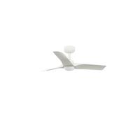 Luminosa Lighting Luminosa Hey Small 3 Blade Ceiling Fan Matt White With Light 2700 - 4000 - 6000K Tuya Smart System