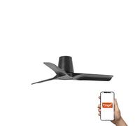 Luminosa Lighting Luminosa Hey Tube Small 3 Blade Ceiling Fan Matt Black Tuya Smart System