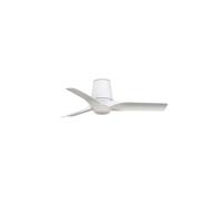 Luminosa Lighting Luminosa Hey Tube Small 3 Blade Ceiling Fan Matt White With Light 2700 - 4000 - 6000K