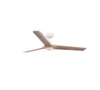 Luminosa Lighting Luminosa Heywood Large Led White, Light Wood Dc Ceiling Fan 6 Speed