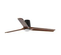 Luminosa Lighting Luminosa Heywood Tub Large 3 Blade Ceiling Fan Matt Black, Walnut With Light 2700 - 4000 - 6000K