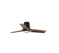 Luminosa Lighting Luminosa Heywood Tub Small 3 Blade Ceiling Fan Matt Black, Walnut With Light 2700 - 4000 - 6000K Tuya Smart System