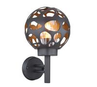 Luminosa Lighting Luminosa Hilario Outdoor Globe Wall Lamp Anthracite Ip44 1X E27