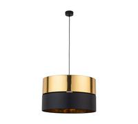 TK Lighting Hilton pendant light, black/gold, 1-bulb