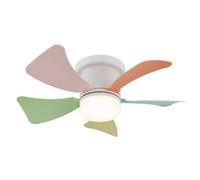 Luminosa Lighting Luminosa Hines 5 Blade Ceiling Fan White Matt Multi Colour Led Dimmable 3000-6500K Remote Control Timer