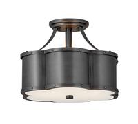 Luminosa Lighting Luminosa Hinkley Chance Cylindrical Ceiling Light Blackened Brass