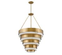 Luminosa Lighting Luminosa Hinkley Echelon Cylindrical Pendant Ceiling Light Heritage Brass
