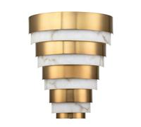 Luminosa Lighting Luminosa Hinkley Echelon Integrated Led Flush Wall Lamp Heritage Brass, 3000K
