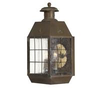 Luminosa Lighting Luminosa Hinkley Nantucket Outdoor Wall Lantern Aged Brass, Ip44