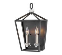 Quintiesse Stinson 2 Light Flush Wall Light - Black