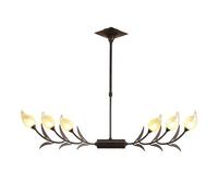 Luminosa Lighting Luminosa Holland Telescopic Linear Pendant Line 6 Light G9, Brown, Black Oxide