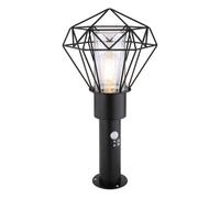 Luminosa Lighting Luminosa Horace Pir Outdoor Pedestal Light Black Ip44 1X E27