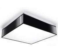 Luminosa Lighting Luminosa Horus 3 Light Flush Square Ceiling Light Black, E27