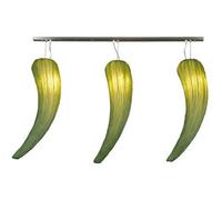 Luminosa Lighting Luminosa Hot Spicy Straight Bar Pendant Ceiling Light Green Silk