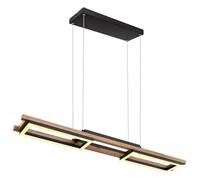Globo Illa LED pendant light, wood design